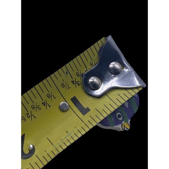 Vintage Earrings Fish Handpainted Wooden Beachy Tropical Nautical Folk Art - Picture 7 of 7